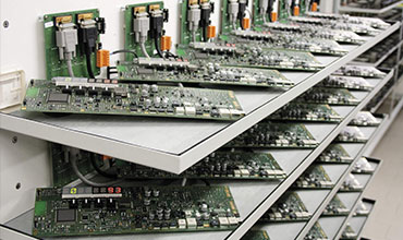 computer chips in a production line