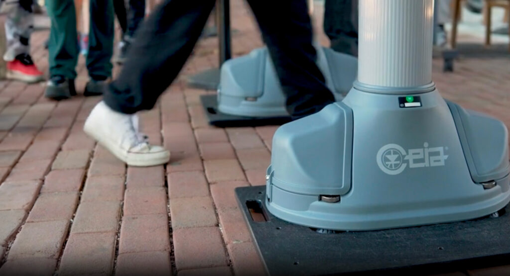 Person walking through the OPENGATE system.