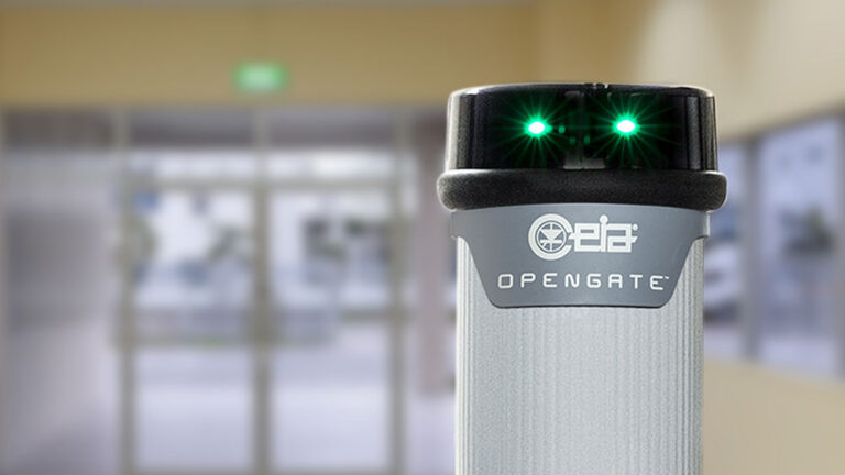 Close up of the top of an OPENGATE entry system