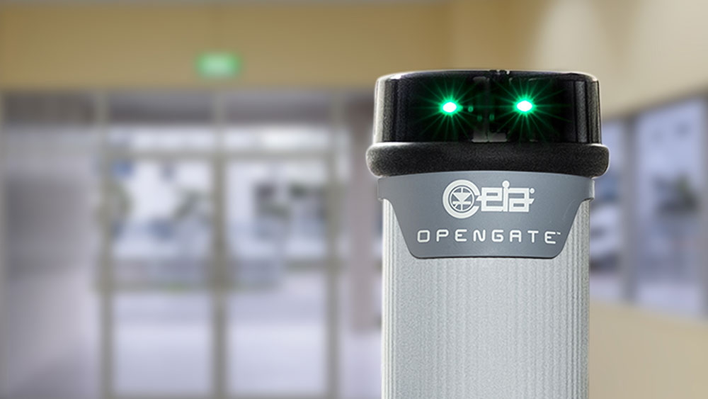 Close up of the top of an OPENGATE entry system